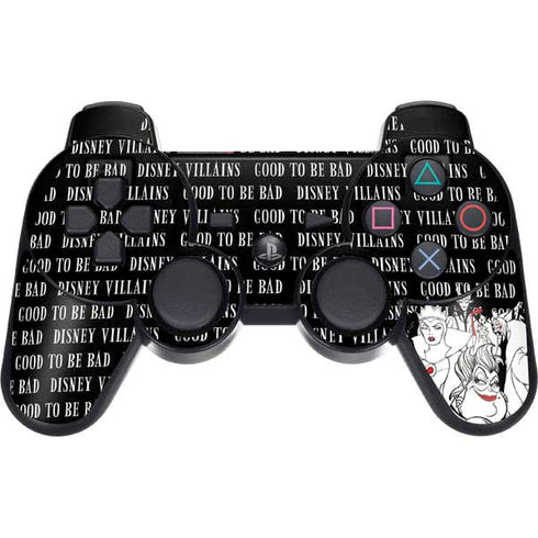 Disney Villains Characters Art PS3 Dual Shock wireless controller Skin