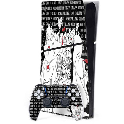 Disney Villains Characters Art PS5 Slim Digital Edition Console Skin