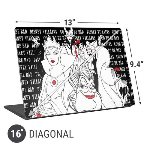 Disney Villains Characters Art Universal Laptop 16in (13 x 9.4in) Skin