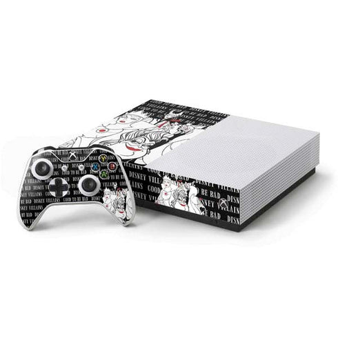 Disney Villains Characters Art Xbox One S All-Digital Edition Bundle Skin