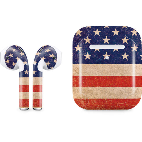 Distressed American Flag Apple AirPods 2 Skin