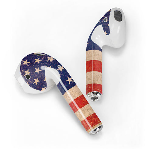 Distressed American Flag Apple AirPods 2 Skin