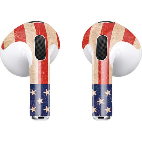 Distressed American Flag Apple AirPods (3rd Gen 2021) Skin