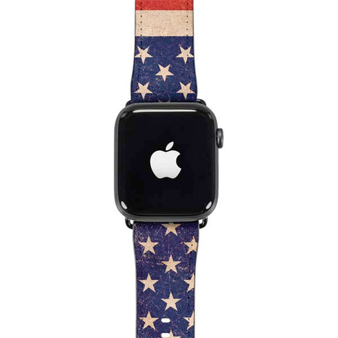Distressed American Flag Apple Watch Band 42-44mm