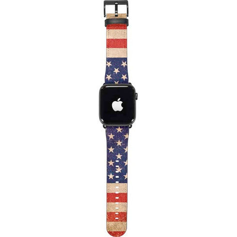 Distressed American Flag Apple Watch Band 42-44mm