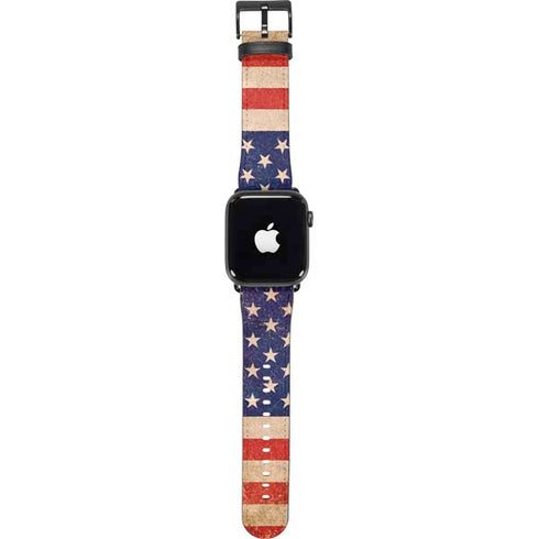 Distressed American Flag Apple Watch Band 38-40mm