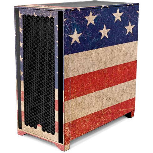 Distressed American Flag Corsair 4000D Tempered Glass Mid-Tower ATX Case Skin