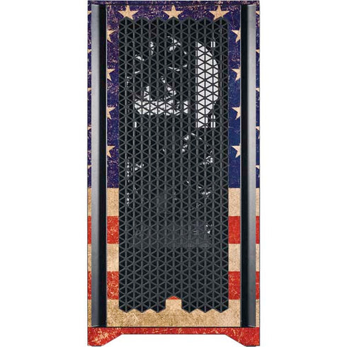 Distressed American Flag Corsair 4000D Tempered Glass Mid-Tower ATX Case Skin