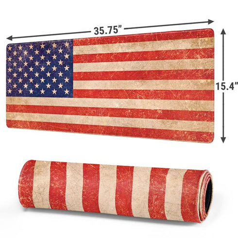 Distressed American Flag Gaming Mouse Pad