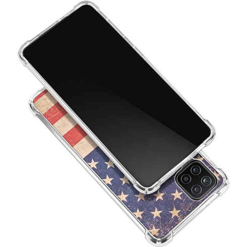 Distressed American Flag Galaxy A12 Clear Case