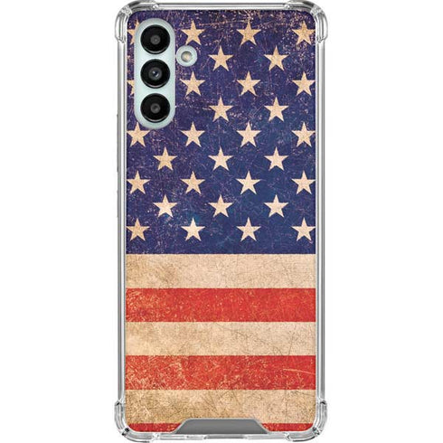 Distressed American Flag Galaxy A13 5G Clear Case