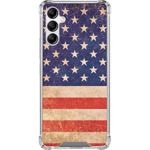 Distressed American Flag Galaxy A14 5G Clear Case