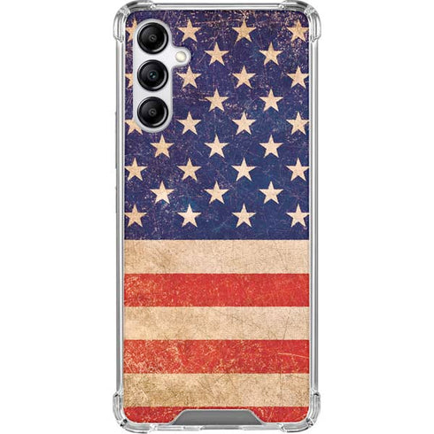 Distressed American Flag Galaxy A15 5G Clear Case