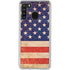 Distressed American Flag Galaxy A21 Clear Case
