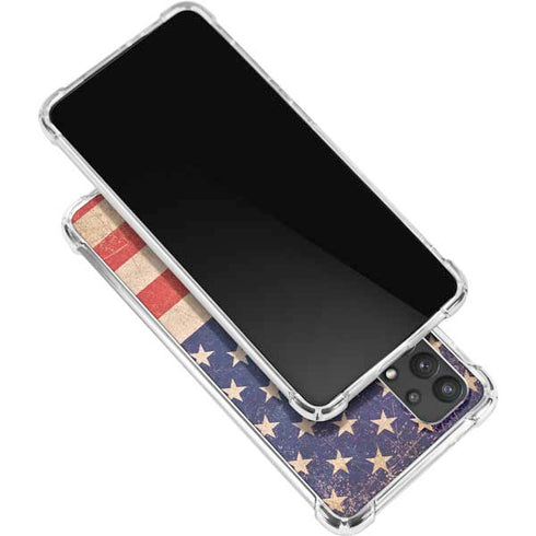 Distressed American Flag Galaxy A32 5G Clear Case