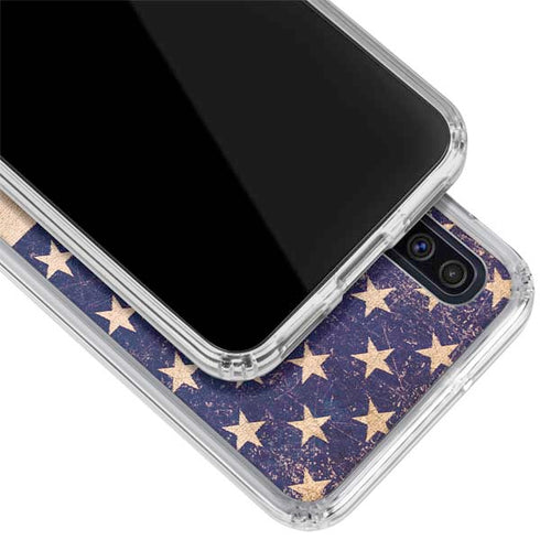 Distressed American Flag Galaxy A50 Clear Case