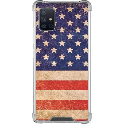 Distressed American Flag Galaxy A51 5G Clear Case