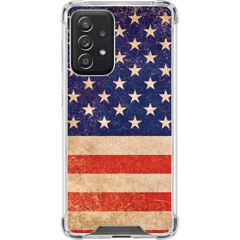 Distressed American Flag Galaxy A52 5G Clear Case
