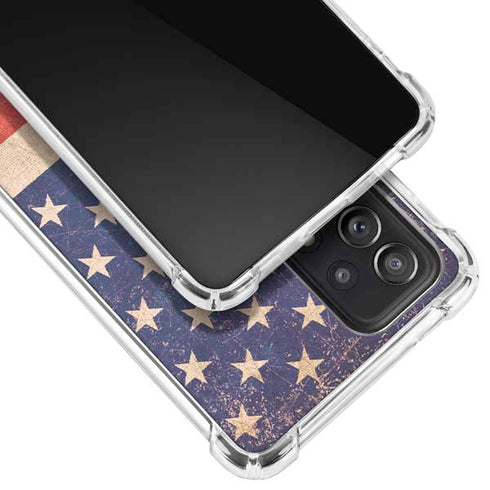 Distressed American Flag Galaxy A52 5G Clear Case
