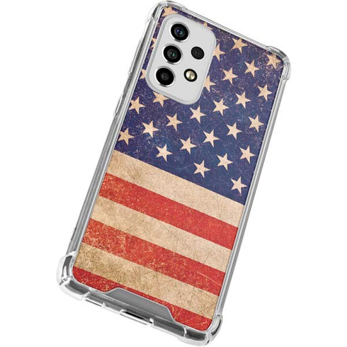 Distressed American Flag Galaxy A53 5G Clear Case