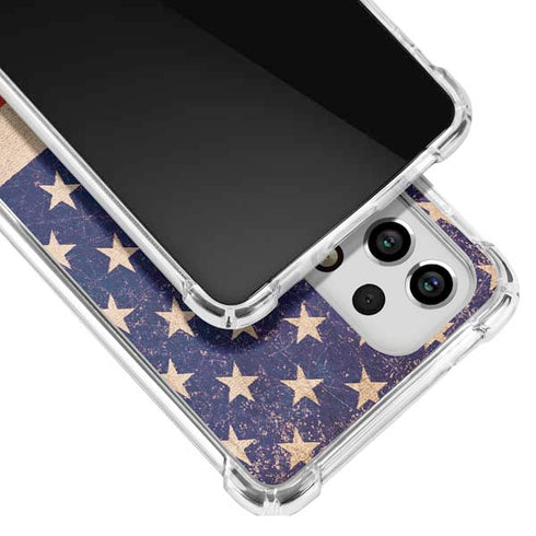 Distressed American Flag Galaxy A53 5G Clear Case