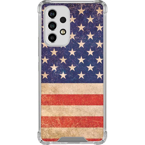 Distressed American Flag Galaxy A53 5G Clear Case