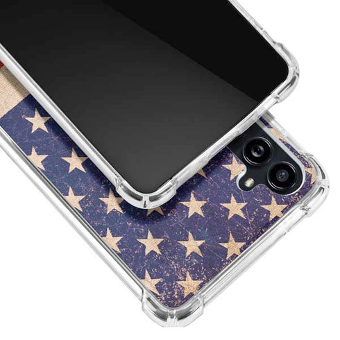 Distressed American Flag Galaxy A54 5G Clear Case