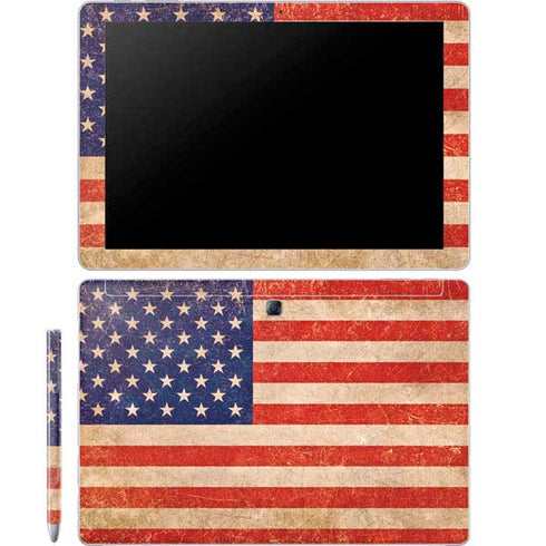 Distressed American Flag Galaxy Book 12in Skin