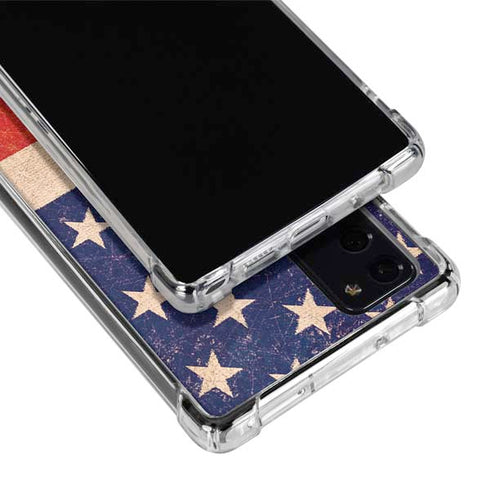 Distressed American Flag Galaxy Note20 5G Clear Case