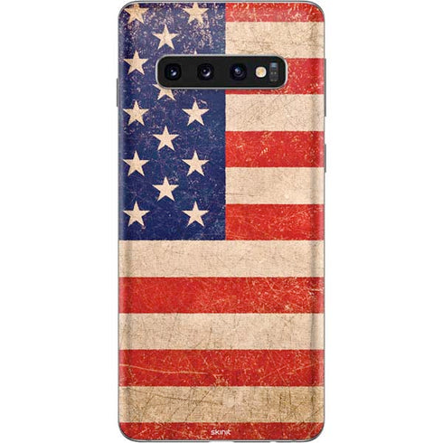 Distressed American Flag Galaxy S10 Skin