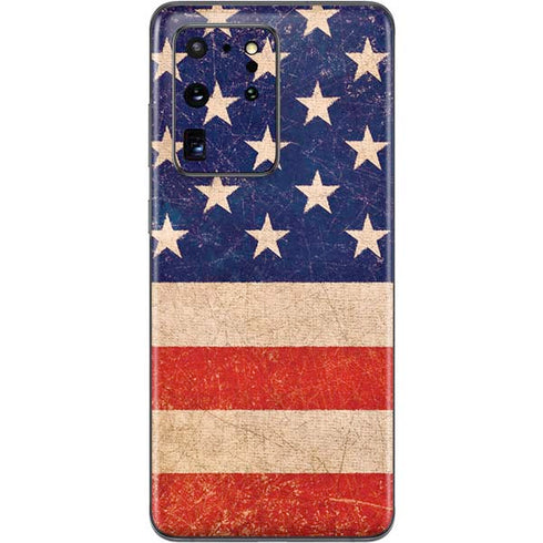 Distressed American Flag Galaxy S20 Ultra 5G Skin
