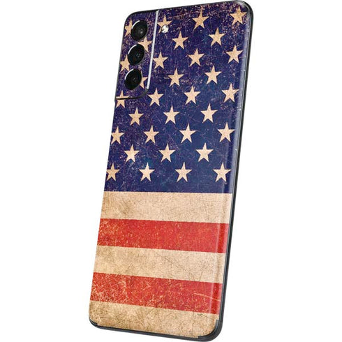 Distressed American Flag Galaxy S21 5G Skin