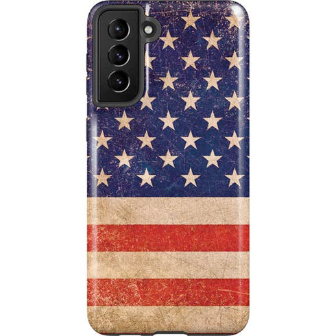 Distressed American Flag Galaxy S21 FE Pro Case