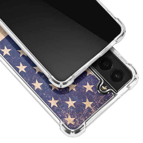 Distressed American Flag Galaxy S21 Plus 5G Clear Case