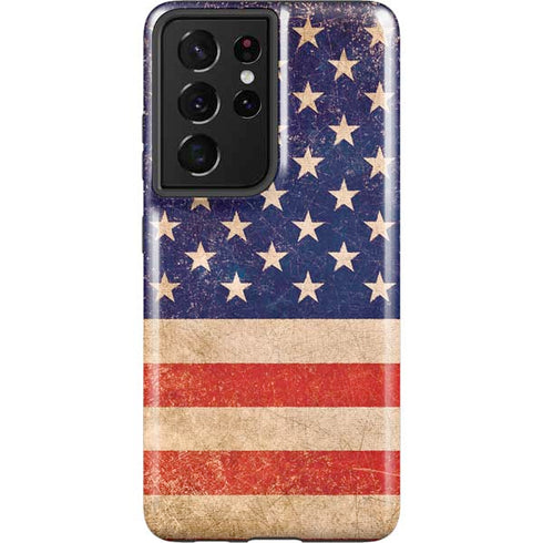 Distressed American Flag Galaxy S21 Ultra 5G Pro Case