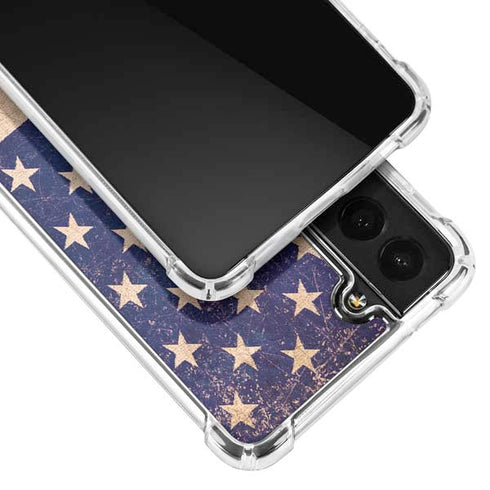 Distressed American Flag Galaxy S22 Clear Case
