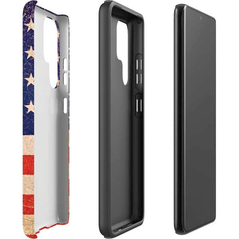 Distressed American Flag Galaxy S22 Ultra Pro Case