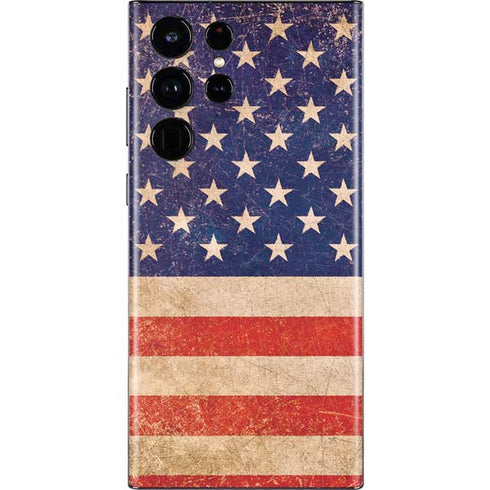 Distressed American Flag Galaxy S22 Ultra Skin