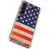 Distressed American Flag Galaxy S23 Clear Case