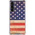 Distressed American Flag Galaxy S23 Plus Clear Case