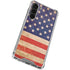 Distressed American Flag Galaxy S23 Plus Clear Case
