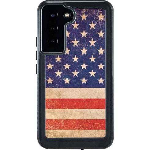 Distressed American Flag Galaxy S23 Plus Waterproof Case