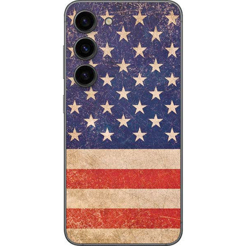 Distressed American Flag Galaxy S23 Skin