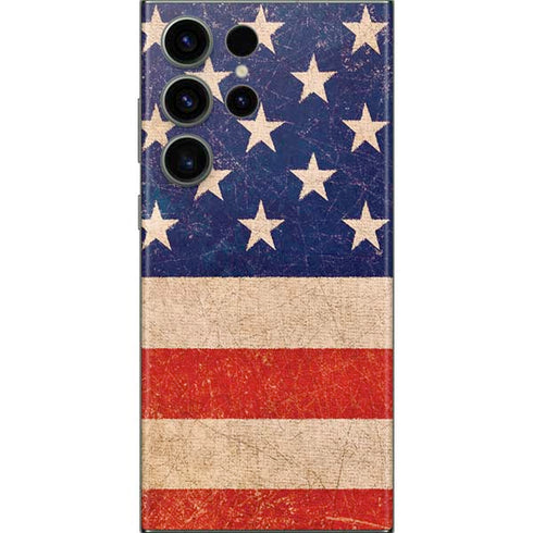Distressed American Flag Galaxy S23 Ultra Skin