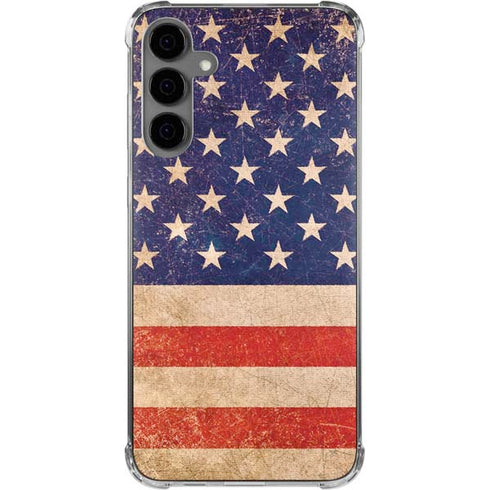 Distressed American Flag Galaxy S24 Plus Clear Case