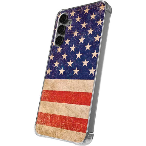 Distressed American Flag Galaxy S24 Plus Clear Case
