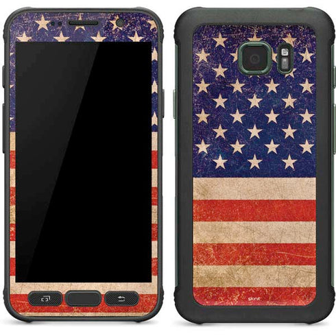 Distressed American Flag Galaxy S7 Active Skin