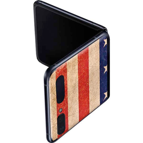 Distressed American Flag Galaxy Z Flip Skin