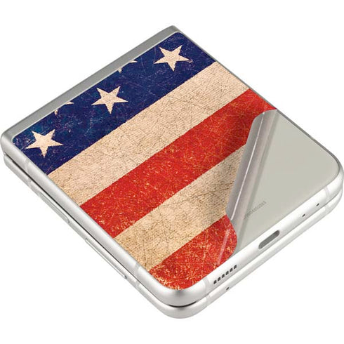 Distressed American Flag Galaxy Z Flip3 5G Skin