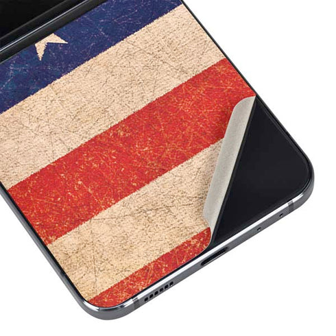 Distressed American Flag Galaxy Z Flip5 5G Skin